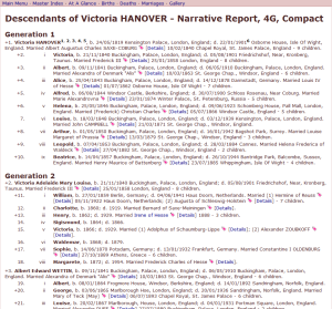 Descendants Report, Compact Style